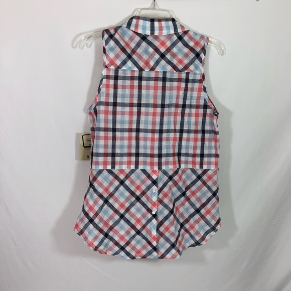 G.H. Bass & Co Sleeveless Plaid Top Size S - Picture 3 of 8